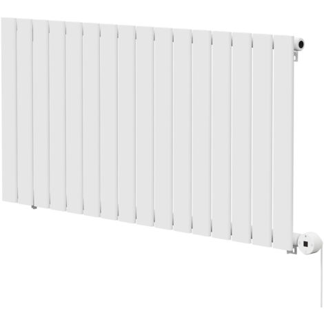 Hudson White 600mm x 1212mm Horizontal Digital Thermostatic Electric Single Panel Radiator (1/5)