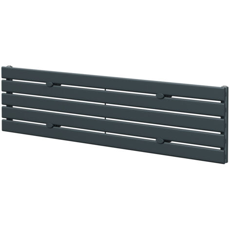 Hudson Anthracite 376mm x 1600mm Horizontal Single Panel Radiator (1/5)