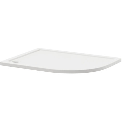 Wholesale Domestic Pearlstone Slip Resistant 1200mm x 900mm x 40mm Right Hand Offset Quadrant Shower Tray (1/4)