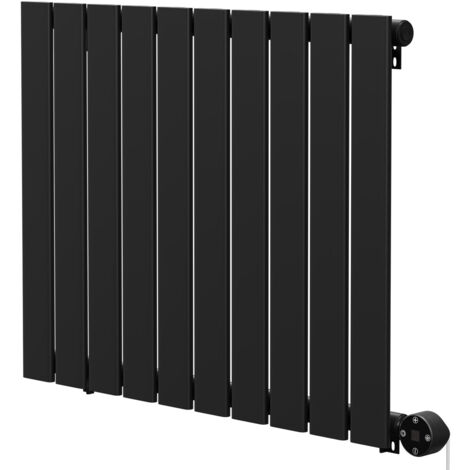 Hudson Colore Matt Black 600mm x 756mm Horizontal Digital Thermostatic Electric Single Panel Radiator (1/5)