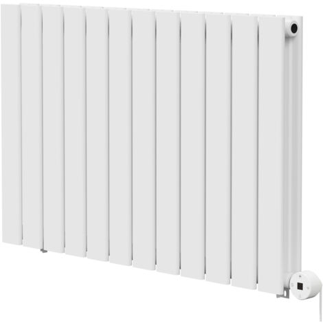 Hudson White 600mm x 908mm Horizontal Digital Thermostatic Electric Double Panel Radiator (1/5)