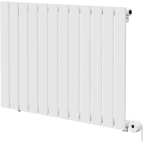 Hudson White 600mm x 908mm Horizontal Digital Thermostatic Electric Single Panel Radiator (1/5)