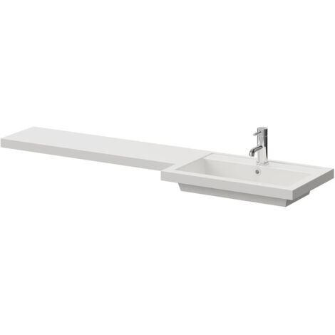 Lucia 390 1500mm Right Hand Square L Shaped Furniture Basin (1/5)