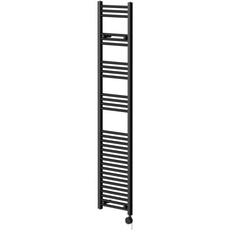 Wholesale Domestic Pizarro Colore Matt Black 1800mm x 400mm Straight Digital Thermostatic Electric Heated Towel Rail