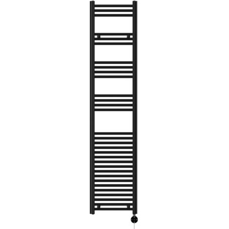 Wholesale Domestic Pizarro Colore Matt Black 1800mm x 400mm Straight Digital Thermostatic Electric Heated Towel Rail