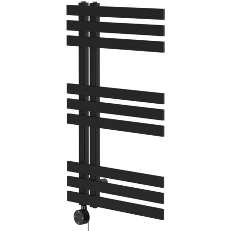 Wholesale Domestic Holden Colore Matt Black 800mm x 500mm Designer Digital Thermostatic Electric Heated Towel Rail (1/5)