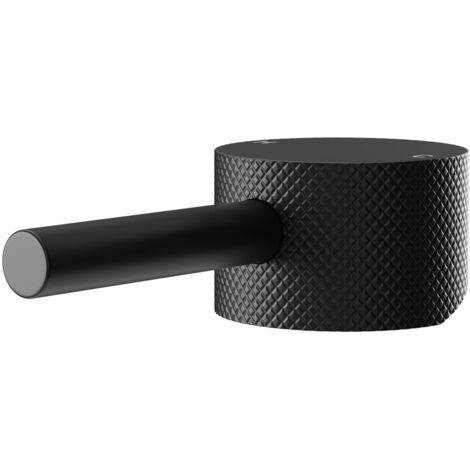 Colore Matt Black Industrial Style Mono Basin Mixer Full Knurled Tap Head