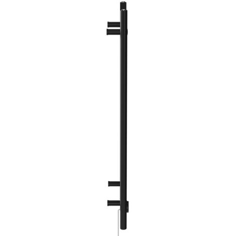 Wholesale Domestic Pizarro Colore Matt Black 1000mm x 400mm Straight Digital Thermostatic Electric Heated Towel Rail