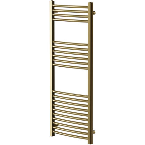 Wholesale Domestic Colore Marco Brushed Brass 1200mm x 500mm Curved Heated Towel Rail (1/5)