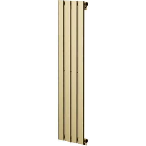 Wholesale Domestic Colore Hudson Brushed Brass 1200mm x 300mm Single Panel Radiator
