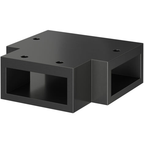 Colore 8mm/10mm Gunmetal Grey T-Piece for Joining Flat Support Bars (1/5)