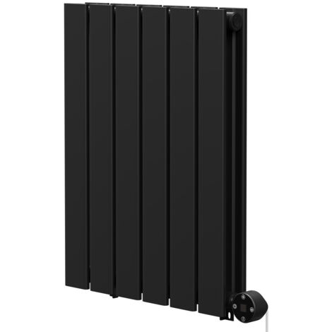 Hudson Colore Matt Black 600mm x 452mm Horizontal Digital Thermostatic Electric Double Panel Radiator (1/5)