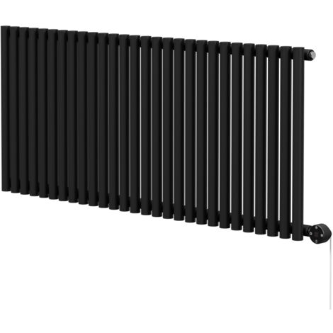 Wholesale Domestic Sinclair Colore Matt Black 600mm x 1395mm Horizontal Digital Thermostatic Single Panel Electric Radiator (1/5)