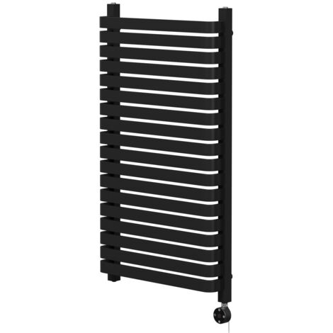 Wholesale Domestic Empire Colore Matt Black 1068mm x 600mm Vertical Digital Thermostatic Electric Single Panel Radiator (1/5)