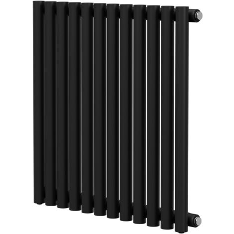 Wholesale Domestic Sinclair Colore Matt Black 600mm x 595mm Horizontal Single Panel Radiator (1/5)