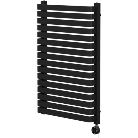 Wholesale Domestic Empire Colore Matt Black 912mm x 600mm Vertical Digital Thermostatic Electric Single Panel Radiator (1/5)