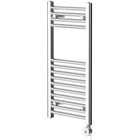 Wholesale Domestic Pizarro Chrome 800mm x 400mm Straight Digital Thermostatic Electric Heated Towel Rail (1/5)