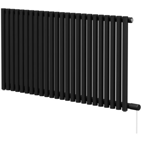 Wholesale Domestic Sinclair Colore Matt Black 600mm x 1195mm Horizontal Single Panel Electric Radiator (1/5)