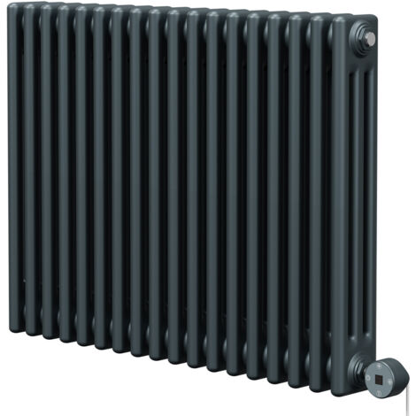 Wholesale Domestic Colosseum Anthracite 600mm x 821mm Horizontal Digital Thermostatic Electric Triple Column Radiator (1/5)