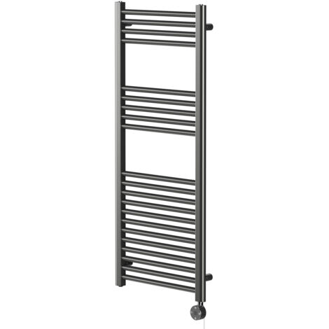 Wholesale Domestic Pizarro Colore Gunmetal Grey 1200mm x 500mm Straight Digital Thermostatic Electric Heated Towel Rail (1/5)