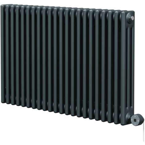 Wholesale Domestic Colosseum Anthracite 600mm x 999mm Horizontal Digital Thermostatic Electric Triple Column Radiator (1/5)