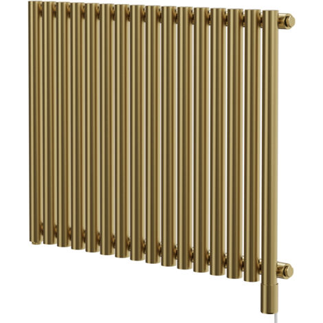 Wholesale Domestic Sinclair Colore Brushed Brass 600mm x 795mm Horizontal Single Panel Electric Radiator (1/5)