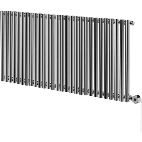 Wholesale Domestic Sinclair Chrome 600mm x 1395mm Horizontal Digital Thermostatic Single Panel Electric Radiator (1/5)