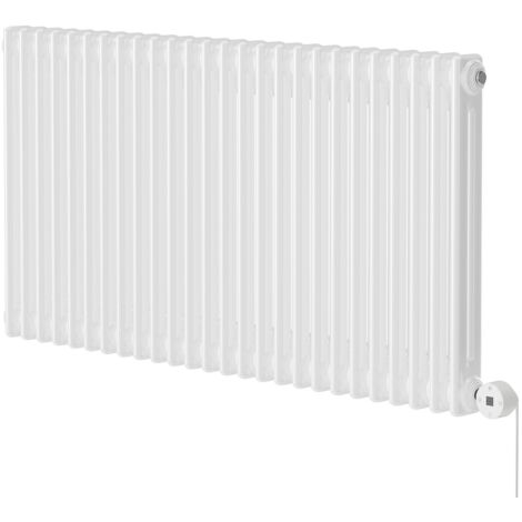 Wholesale Domestic Colosseum White 600mm x 1164mm Horizontal Digital Thermostatic Electric Double Column Radiator (1/5)
