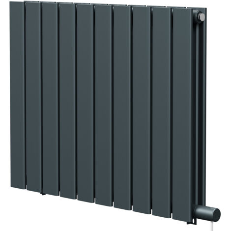 Hudson Anthracite 600mm x 756mm Horizontal Electric Double Panel Radiator (1/5)