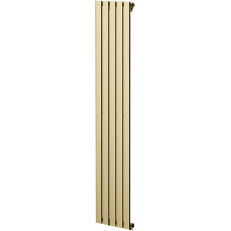 Hudson Reed Colore Radiator Hudson Colore Brushed Brass 1800mm x 376mm Vertical Single Panel Radiator