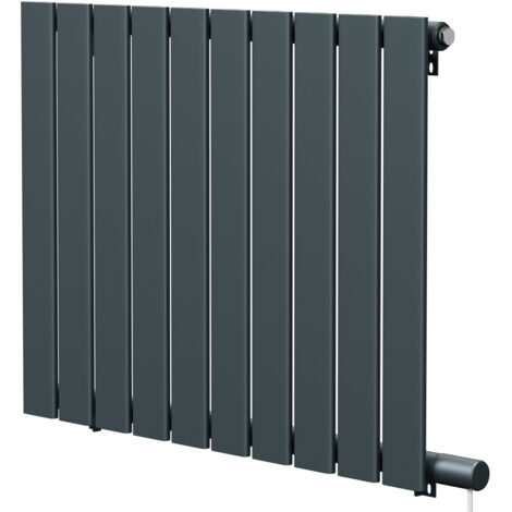 Hudson Anthracite 600mm x 756mm Horizontal Electric Single Panel Radiator (1/5)