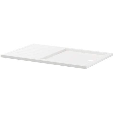 Rectangular walk in shower tray 1400mm x 900mm x 40mm – Lightweight Pearlstone Matrix – Easy fit with flat underside – Glossy white finish – Wholesale Domestic (1/4)