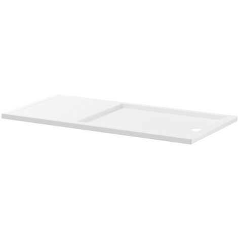 Rectangular walk in shower tray 1600mm x 800mm x 40mm – Lightweight Pearlstone Matrix technology – Easy to fit with flat underside – Wholesale Domestic (1/4)