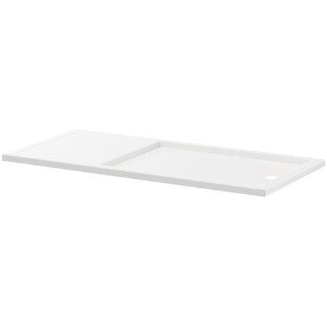 Wholesale Domestic Pearlstone 1700mm x 800mm x 40mm Rectangular Walk In Shower Tray (1/4)