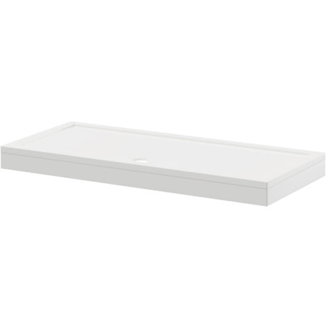 Wholesale Domestic Pearlstone 1700mm x 760mm x 40mm Rectangular Shower Tray and Plinth (1/5)
