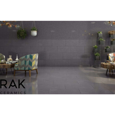 RAK Lounge Grey Unpolished 30cm x 60cm Porcelain Wall and Floor Tile - A09GLOUN-059.U0R