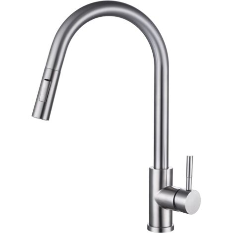 RAK Prague One Touch Pull-out Kitchen Sink Mixer Tap - RAKKIT017