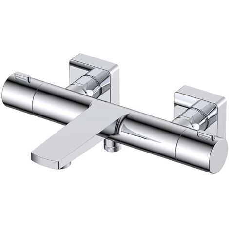 RAK Blade Exposed Wall Mounted Thermostatic Bath Shower Mixer Tap - RAKBLD3009 (1/2)