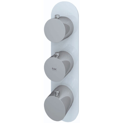 RAK Feeling White Round Concealed Thermostatic Dual Control Shower Valve - RAKFSV2500R (1/2)
