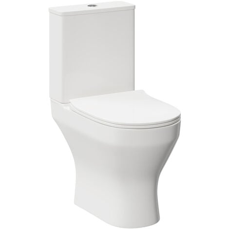 Wholesale Domestic Jubilee Rimless Short Projection Close Coupled Toilet with Soft Close Toilet Seat