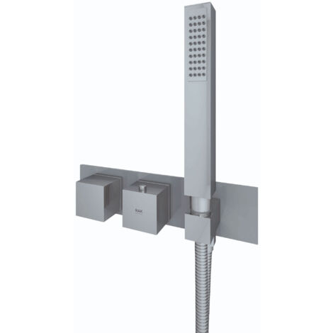 RAK Feeling Grey Square Horizontal Concealed Thermostatic Dual Control Shower Valve  - RAKFSV2503SHS (1/2)