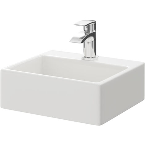 Wholesale Domestic Luso 335mm x 295mm Rectangular Countertop Basin with 1 Tap Hole