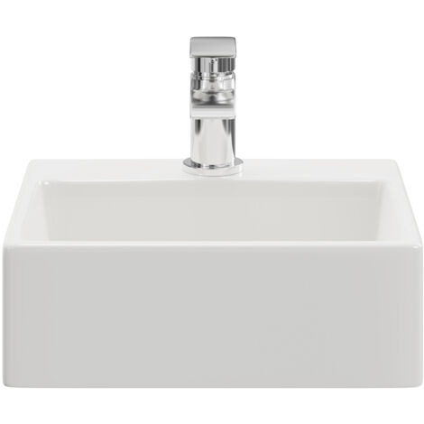 Wholesale Domestic Luso 335mm x 295mm Rectangular Countertop Basin with 1 Tap Hole