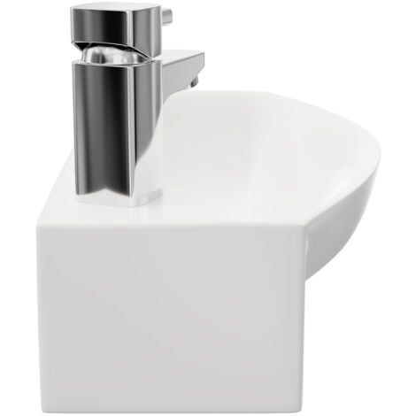 Wholesale Domestic Sintra 450mm x 220mm Right Hand Wall Hung Basin with ...