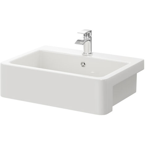 Wholesale Domestic Valongo 560mm x 415mm Rectangular Semi Recessed Furniture Basin with 1 Tap Hole