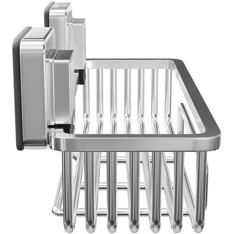 Wholesale Domestic PushLoc Polished Chrome Wall Mounted Rectangular Shower Basket