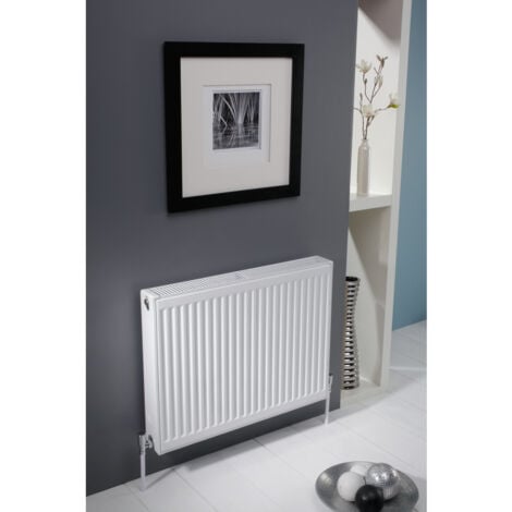 Kartell K-RAD Kompact Type 22 White 300mm x 400mm Double Panel with Double Convector Horizontal Radiator - D304K