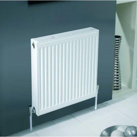 Kartell K-RAD Kompact Type 22 White 400mm x 400mm Double Panel with Double Convector Horizontal Radiator - D404K (1/5)