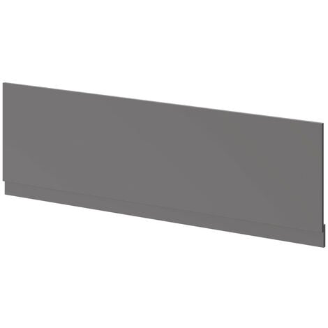 Oslo Gloss Grey MDF 1700mm Front Bath Panel - Gloss Grey