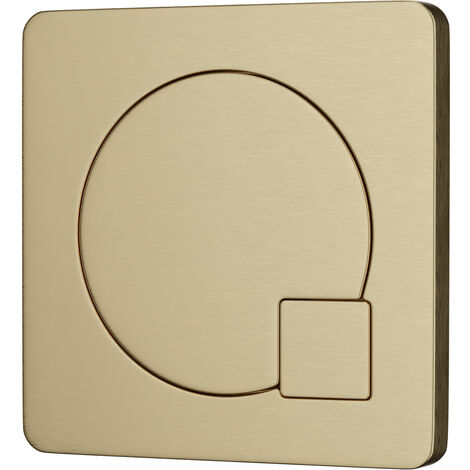 Colore Square Brushed Brass Modern Dual Flush Push Button
